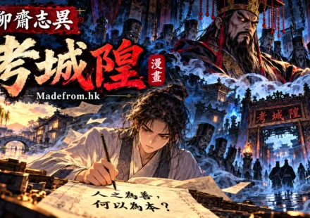 聊齋志異漫畫版｜考城隍封面：書生宋生面對陰司城隍考試的中國志怪故事