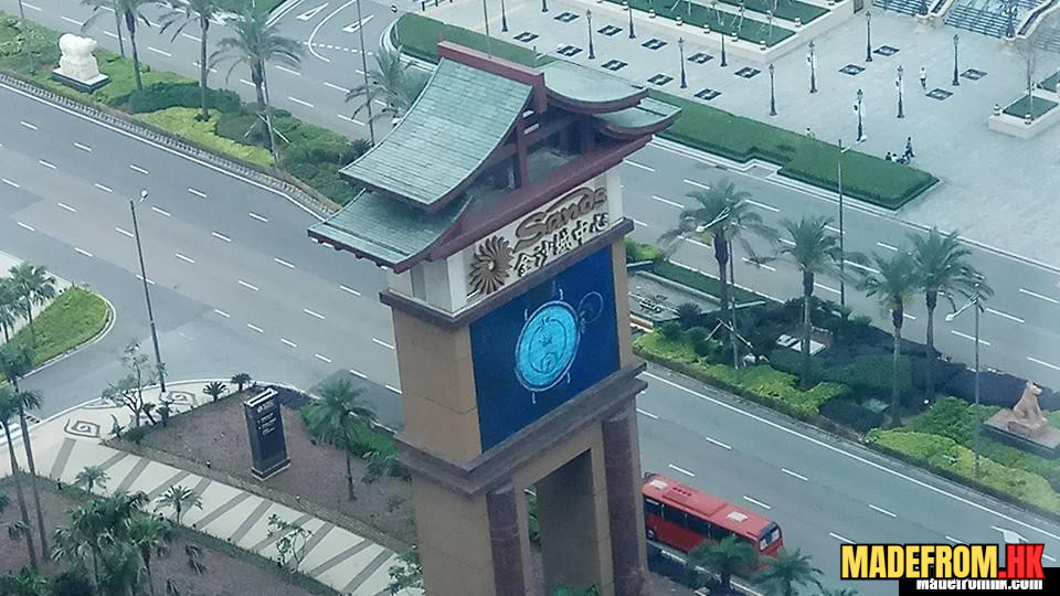 澳門金沙酒店金色外觀與夜景燈光