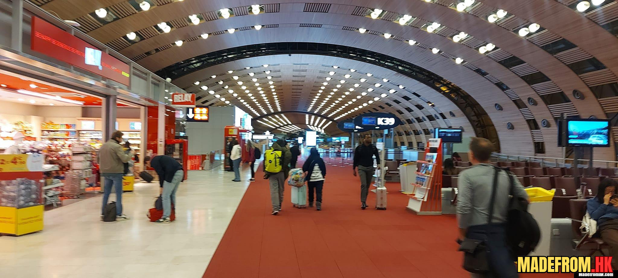 Charles de Gaulle Airport modern terminal interior