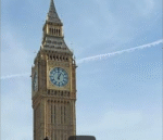 Big Ben Elizabeth Tower beside River Thames in London