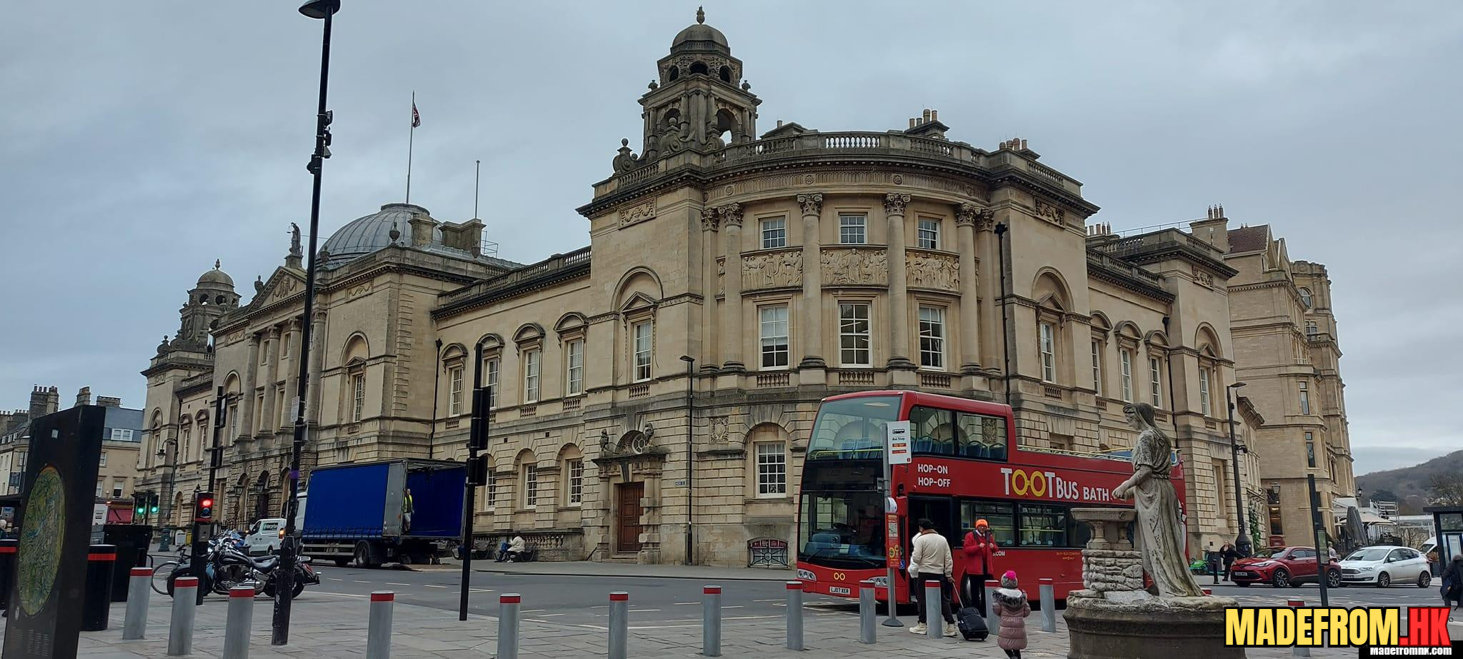 Bath city with Georgian buildings and Roman Baths heritage