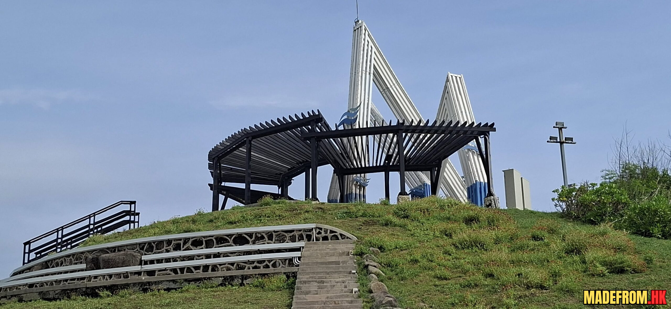 澎湖馬公三水高地俯瞰海岸景色