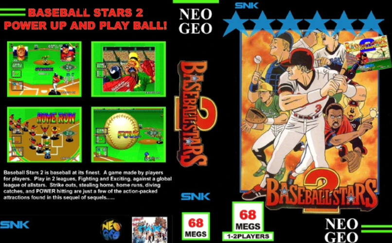 Baseball Stars 2 Neo Geo 棒球遊戲畫面