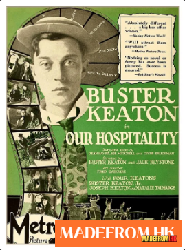 Our Hospitality 1923 train scene silent comedy