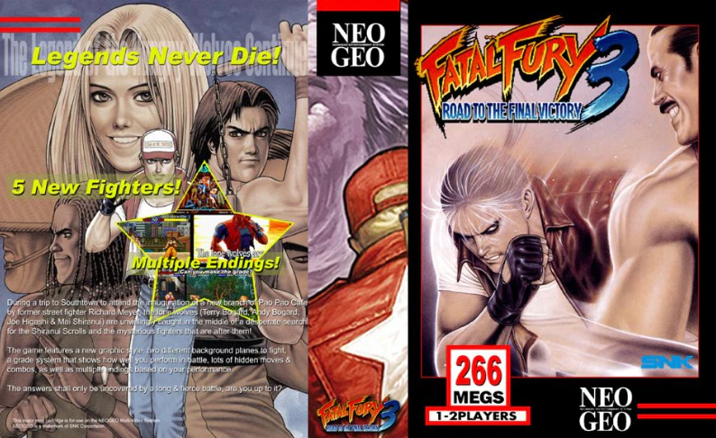 Fatal Fury 3 three plane fighting scene