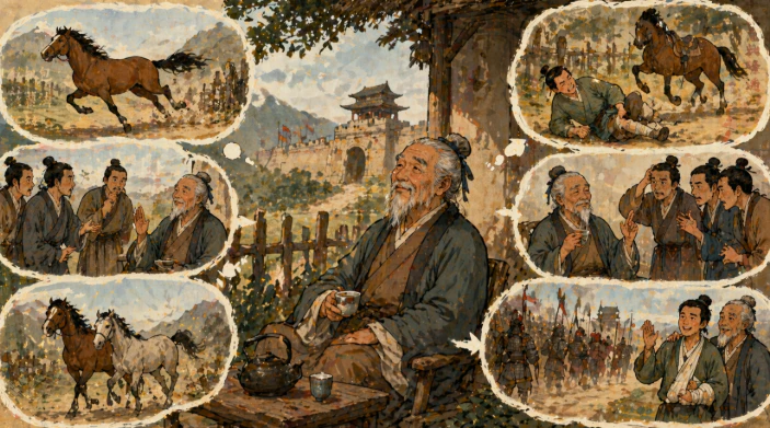 塞翁失馬 邊境故事插畫