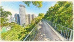 寶雲道半山步道與城市景觀