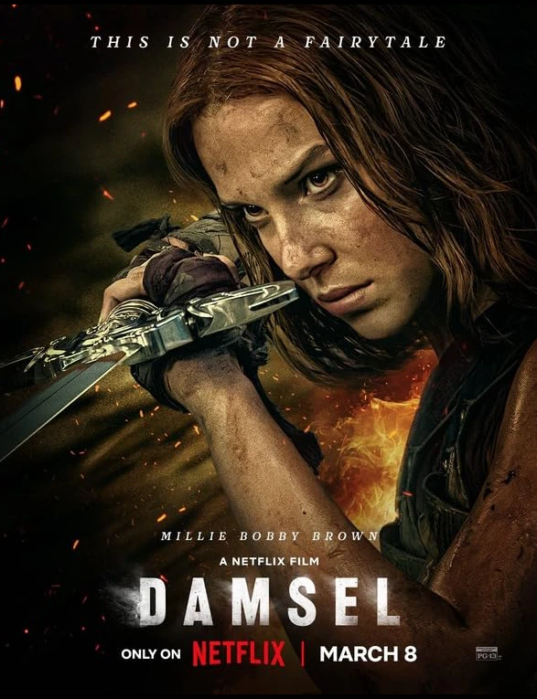 Damsel 2024 dragon cave survival scene