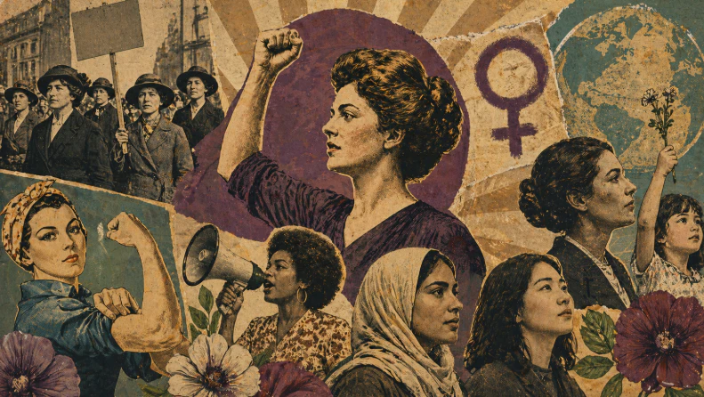 International Women's Day global equality movement illustration
