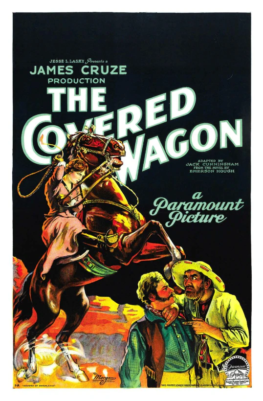 The Covered Wagon 1923 wagon train crossing plains