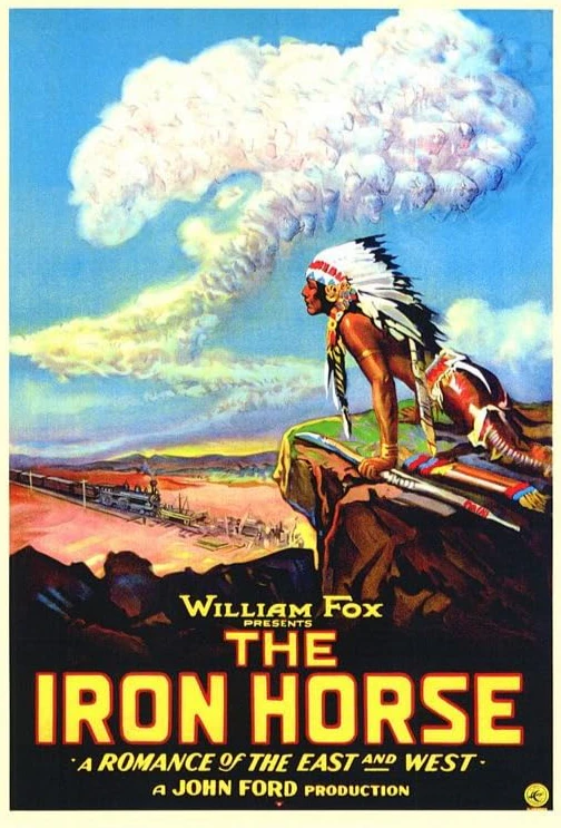 The Iron Horse 1924 railroad construction epic scene