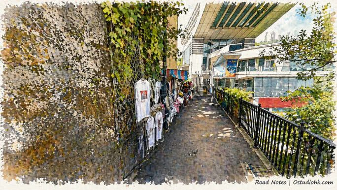 香港舊山頂道山路與城市景觀