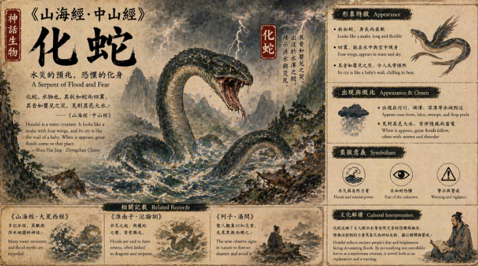化蛇神話生物與洪水場景
