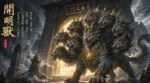 開明獸九首神獸守護崑崙之門形象