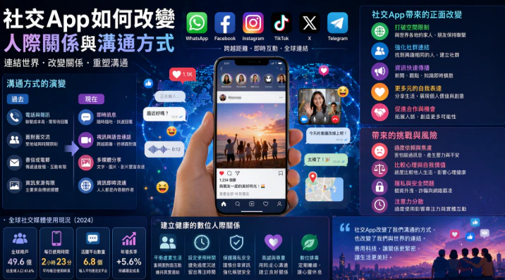 社交App如何改變人際關係與溝通方式