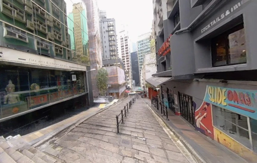中環石板街石階與歷史街景