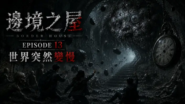 邊境之屋 Episode 13 地下時間停止與巨大怪物甦醒場景