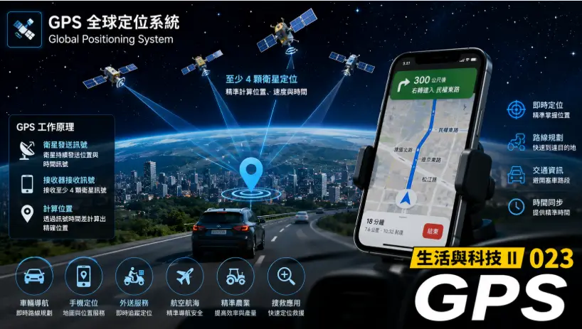 GPS 衛星導航系統與智能手機地圖定位場景