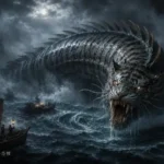 山海經虎蟶海中異獸現身濃霧海域形象
