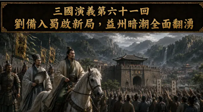 劉備率軍進入益州蜀道場景