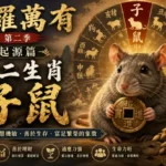 中國十二生肖子鼠與傳統東方文化藝術場景