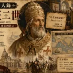 烏爾班二世與教皇國及第一次十字軍東征歷史主題插畫