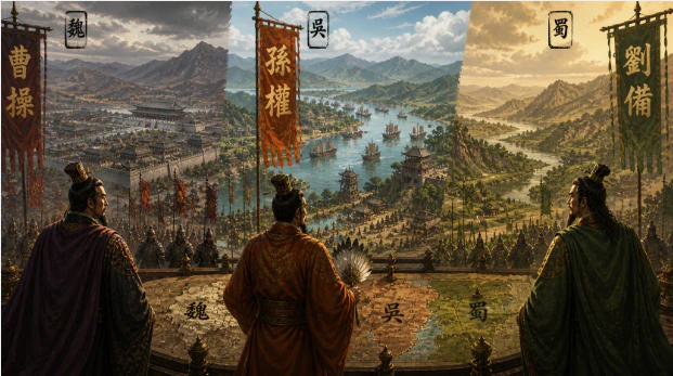 赤壁之戰後三方勢力形成對峙格局