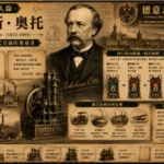 尼古拉斯·奧托與德意志帝國內燃機歷史主題插畫
