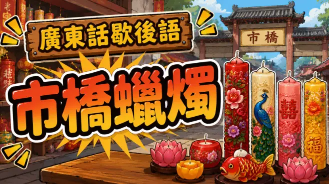 外表精緻的蠟燭象徵表面細心體貼、實際只是裝模作樣的廣東話歇後語。