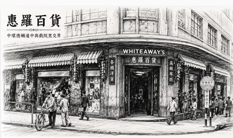 香港中環惠羅百貨舊址與英資殖民地百貨歷史場景