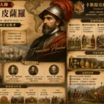 法蘭斯高·皮薩羅與卡斯提亞聯合王國征服印加帝國主題插畫