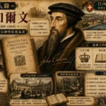 約翰·加爾文與日內瓦共和國宗教改革主題插畫