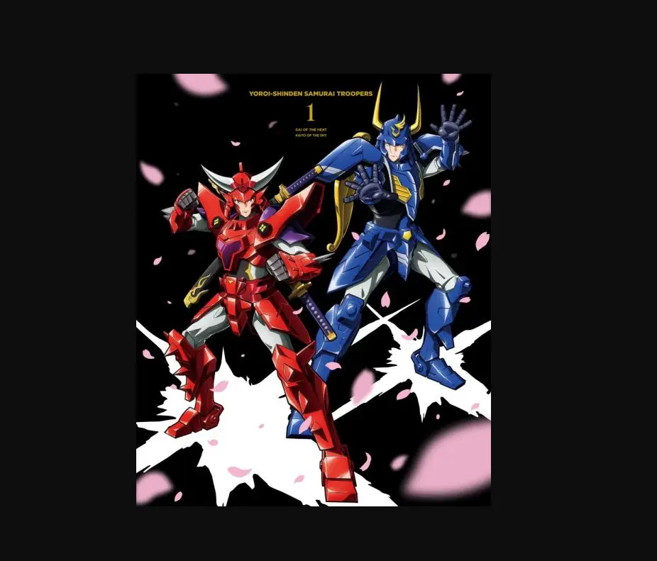 身穿武士鎧甲的年輕戰士並肩迎戰黑暗勢力的畫面