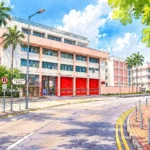 元朗鳳琴街昔日雞地演變成現代住宅街區的城市景觀