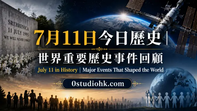7月11日今日歷史，包括斯雷布雷尼察事件、天空實驗室墜落及世界人口日的由來。