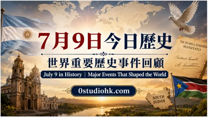 7月9日今日歷史，包括阿根廷獨立、《羅素—愛因斯坦宣言》發表及南蘇丹建國。