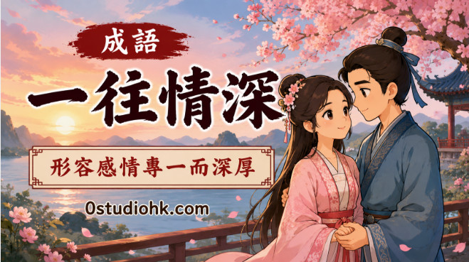 一位古代畫家長年在湖邊描繪同一棵大樹，象徵一往情深的真摯與堅持。