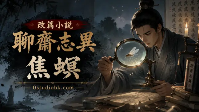 微小焦螟依附昆蟲翅膀飛翔，象徵天地萬物皆有其存在價值。