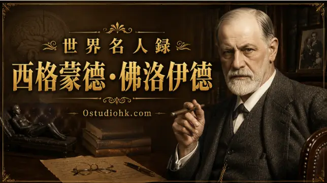 西格蒙德·佛洛伊德肖像，精神分析學創始人與現代心理學重要人物。