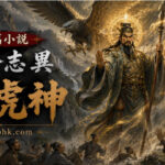 鷹虎神立於山巔，身後浮現巨鷹與猛虎神影，守護森林與百姓。