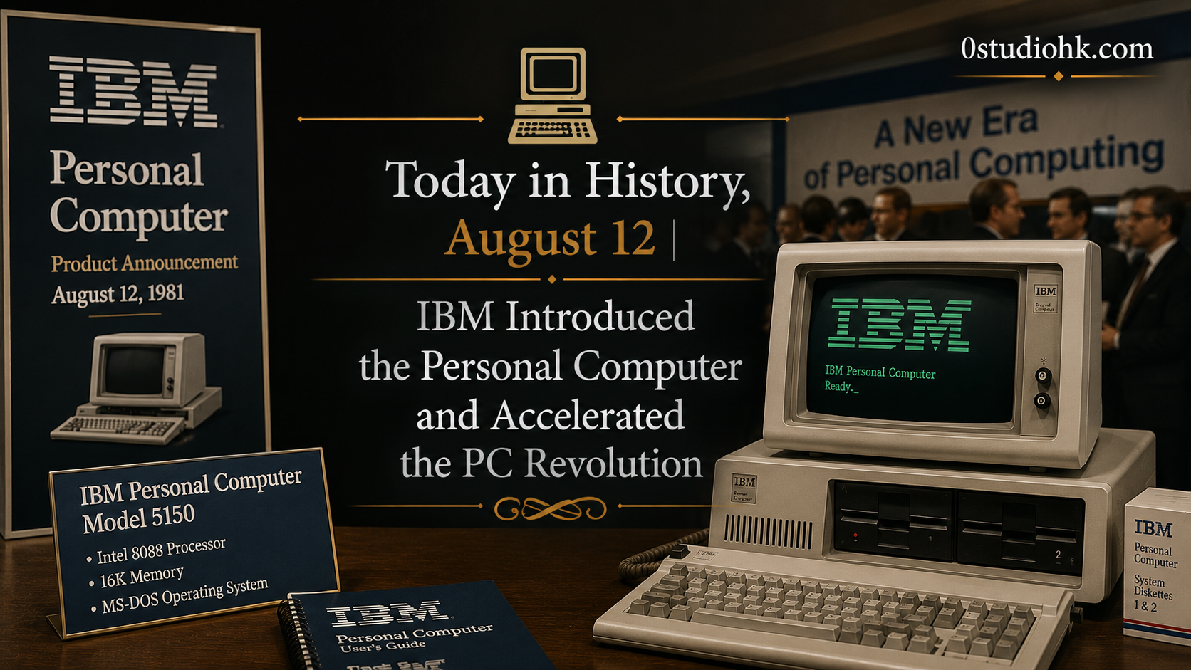 1981年8月12日IBM推出Model 5150個人電腦，推動PC進入企業及大眾市場。