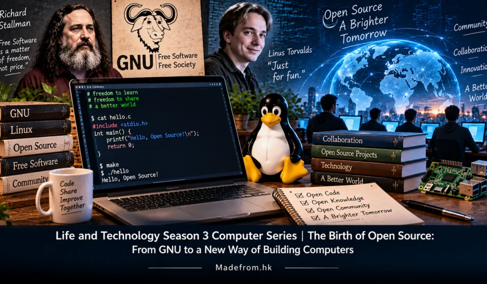 Life and Technology Season 3 Computer Series | The Birth of Open Source: From GNU to a New Way of Building Computers | Madefrom.hk