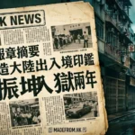 當年報章摘要｜藏偽造大陸出入境印鑑｜陳振坤入獄兩年